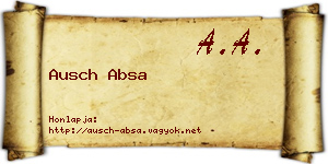 Ausch Absa névjegykártya